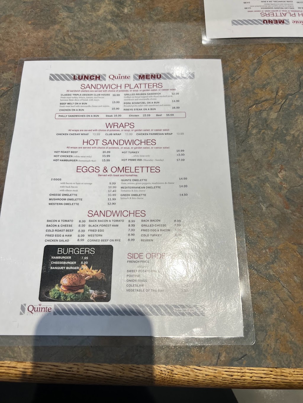 Quinte Restaurant | 135 Cannifton Rd, Belleville, ON K8N 4V4, Canada | Phone: (613) 962-1313