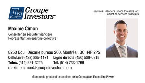 Maxime Cimon Groupe Investors | 1181 Montée des Pionniers, Terrebonne, QC J6V 0E1, Canada | Phone: (438) 885-1171