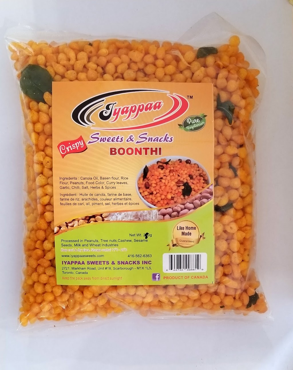 IYAPPAA Sweets & Snacks Inc | 2721 Markham Rd unit #18, Scarborough, ON M1X 1L5, Canada | Phone: (416) 562-6363