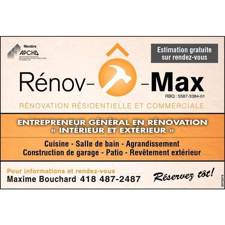 Rénov-Ô-Max | 565 Chem. Beauséjour, Alma, QC G8B 5V3, Canada | Phone: (418) 487-2487