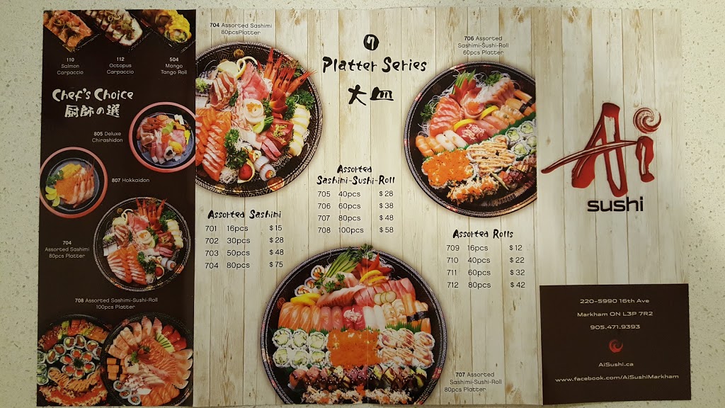 AiSushi Markham | 5990 16th Ave #220, Markham, ON L6E 1A2, Canada | Phone: (905) 471-9393