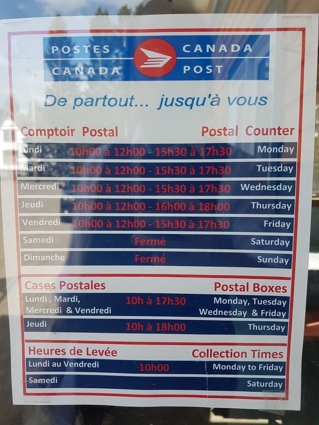 Canada Post | 2055 Chemin des Hauteurs, Sainte-Lucie-des-Laurentides, QC J0T 2J0, Canada