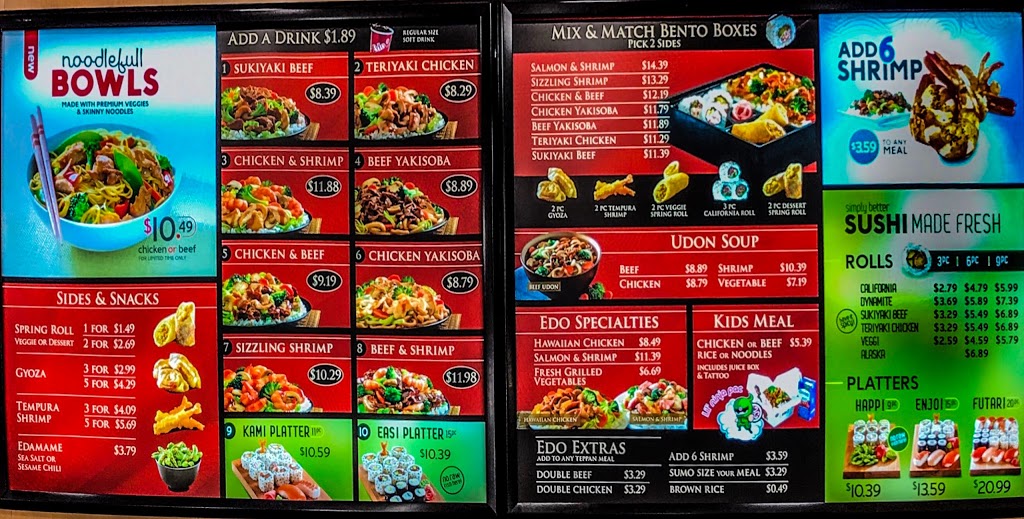 Edo Japan | 15 Sunpark Plaza SE #4104, Calgary, AB T2X 0M5, Canada | Phone: (403) 263-1838