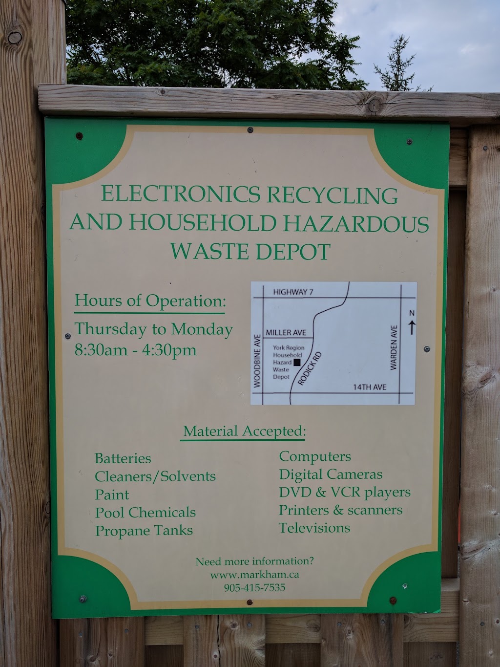 Milliken Mills Recycling Depot | 7660 Kennedy Rd, Markham, ON L3R 9S5, Canada | Phone: (905) 415-7535