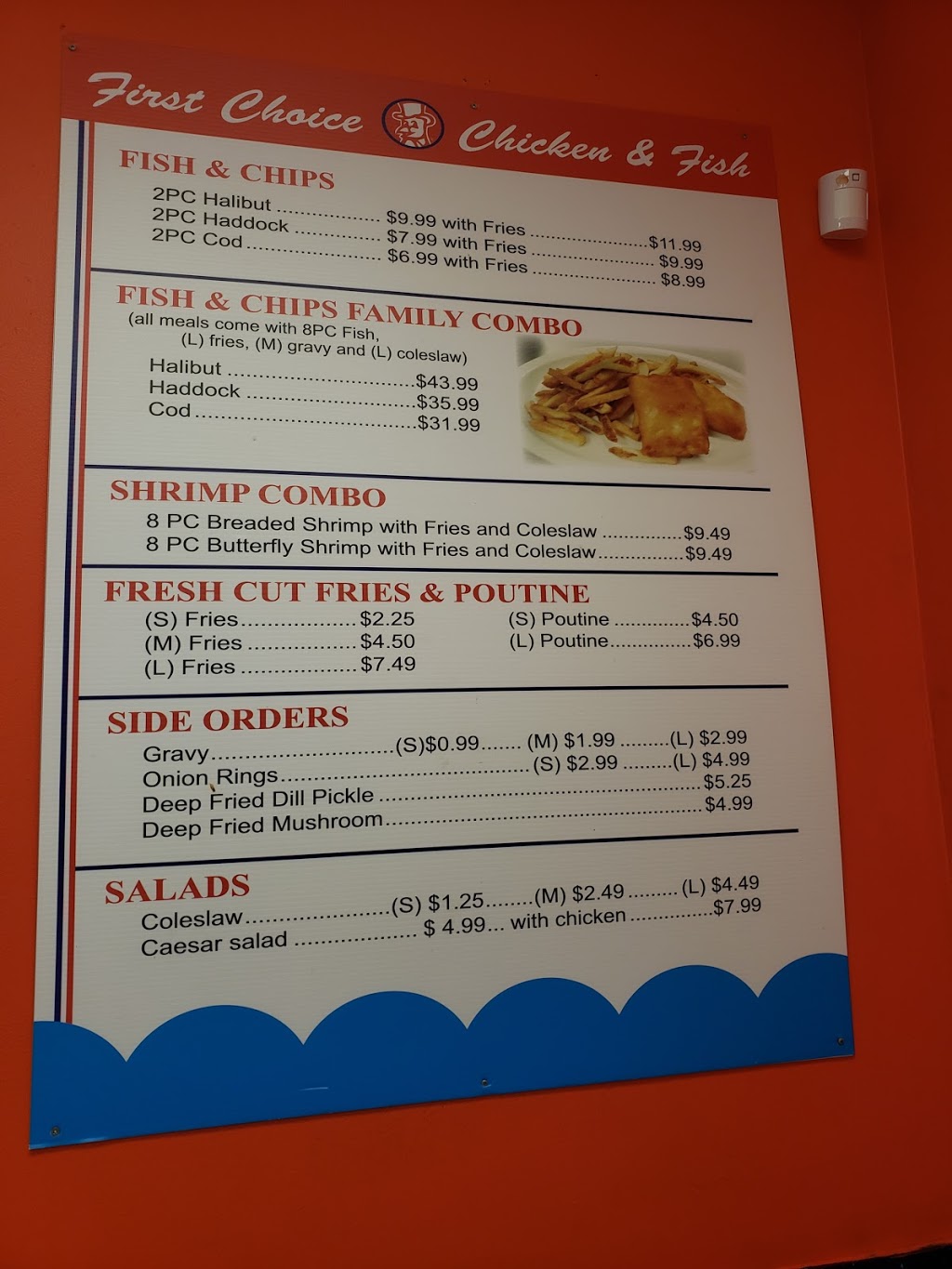 First Choice Chicken & Fish | 477 Grove St E #8, Barrie, ON L4M 5W3, Canada | Phone: (705) 733-4114