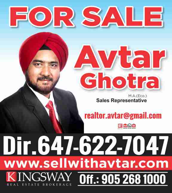 Avtar Ghotra - Realtor | 3189 Morning Star Dr, Mississauga, ON L4T 1X3, Canada | Phone: (647) 622-7047