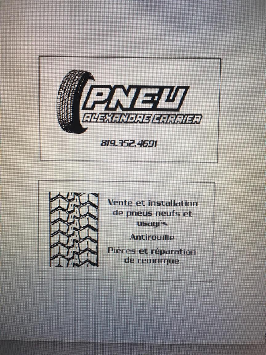 Pneu Alexandre Carrier | 328 QC-255, Kingsey Falls, QC J0A 1B0, Canada | Phone: (819) 352-4691