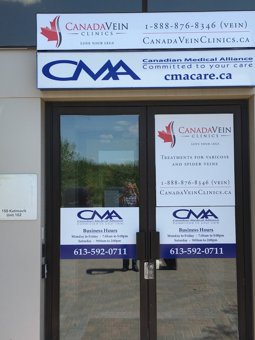 Canada Vein Clinics | 150 Katimavik Rd #122, Kanata, ON K2L 2N2, Canada | Phone: (888) 876-8346
