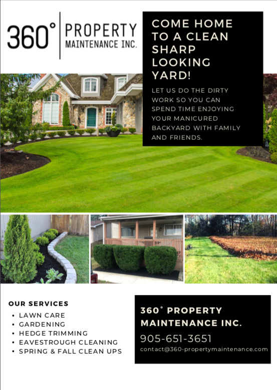 360 Property Maintenance Inc. | 56 Main St W, Port Colborne, ON L3K 3T9, Canada | Phone: (905) 651-3651