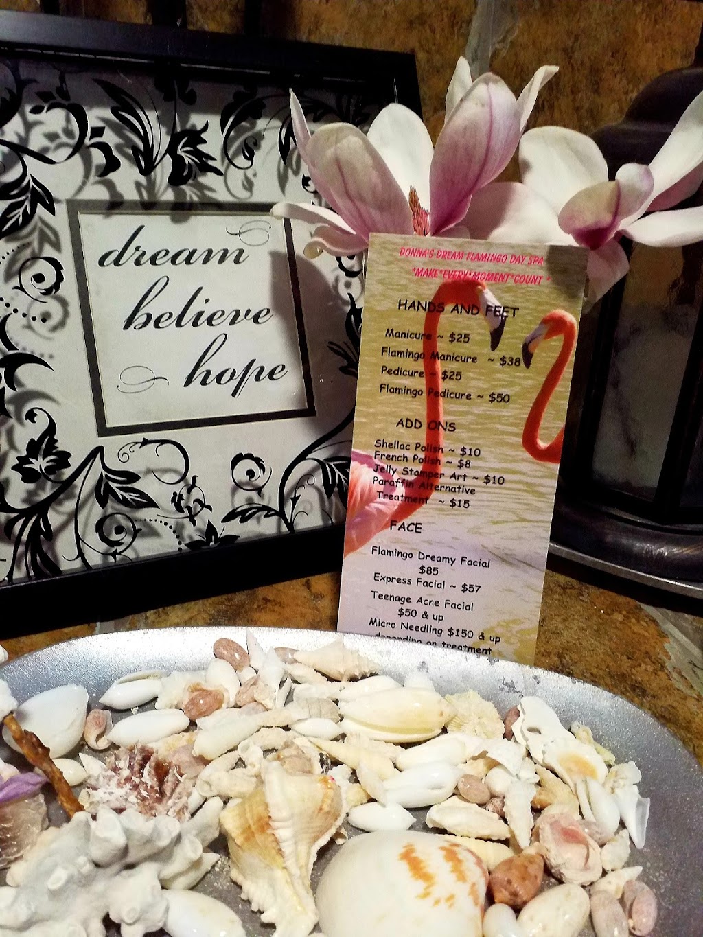 Donnas Dream Flamingo Day Spa | 1798 Brazil Lake Rd, South Ohio, NS B5A 5N5, Canada | Phone: (902) 761-3021