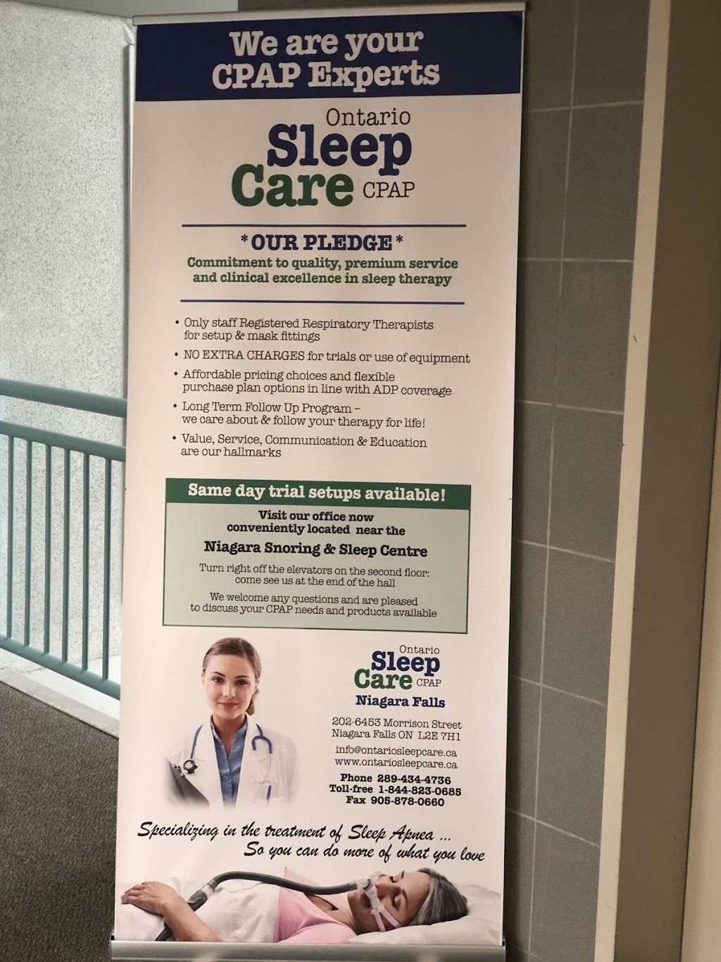 Ontario Sleep Care CPAP - Niagara | 6453 Morrison St #202, Niagara Falls, ON L2E 7H1, Canada | Phone: (289) 434-4736