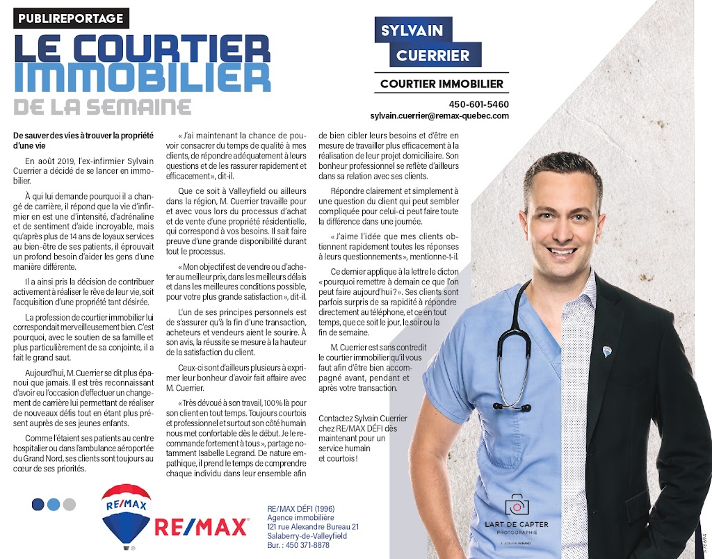 Sylvain Cuerrier - Courtier immobilier REMAX | 74 QC-338, Les Coteaux, QC J7X 1A2, Canada | Phone: (450) 601-5460