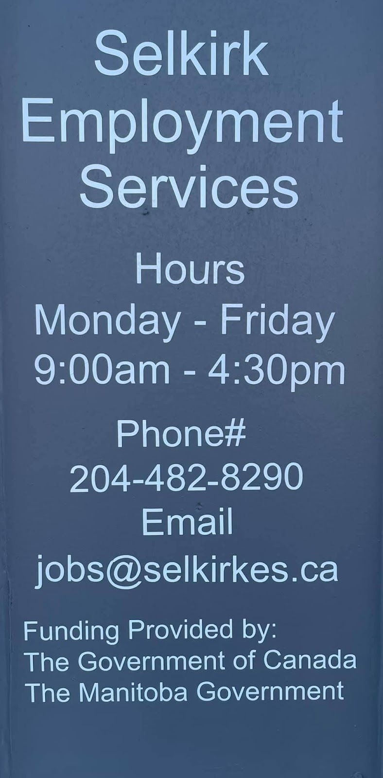 Selkirk Employment Services | 339A Main St, Selkirk, MB R1A 1T3, Canada | Phone: (204) 482-8290