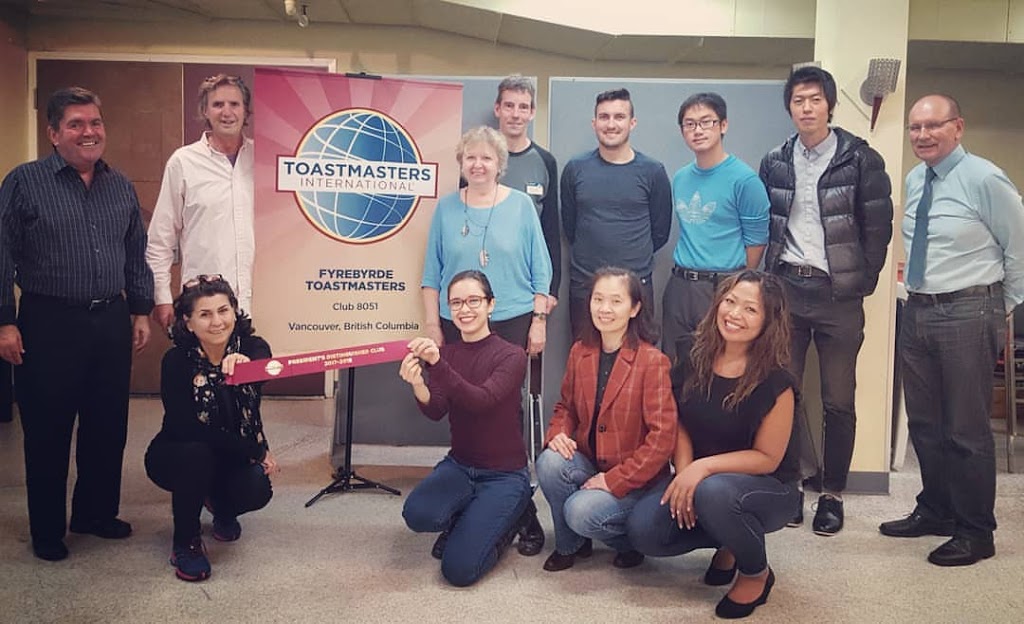 Fyrebyrde Toastmasters Club | 1440 W 12th Ave, Vancouver, BC V6H 1M8, Canada | Phone: (778) 908-3732