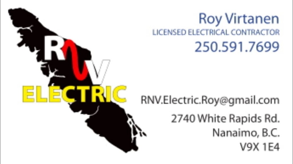 RNV Electric | 2740 White Rapids Rd, Nanaimo, BC V9X 1E4, Canada | Phone: (250) 591-7699