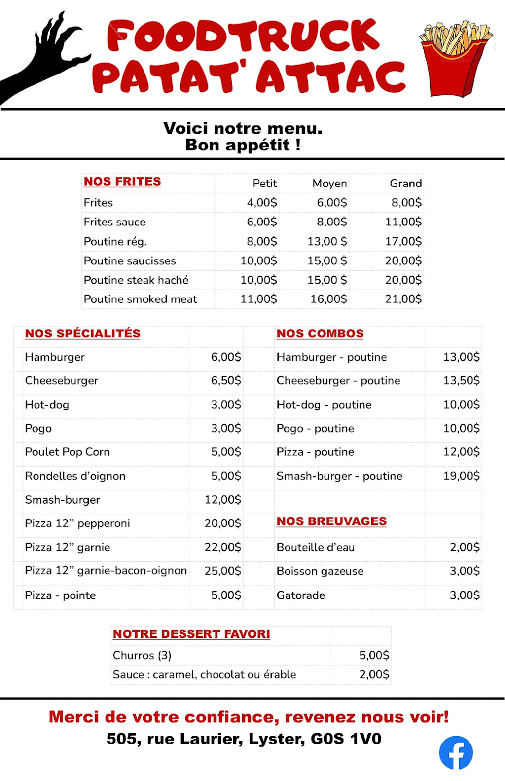 PatatAttac | 505 Rue Laurier, Lyster, QC G0S 1V0, Canada | Phone: (819) 998-1247