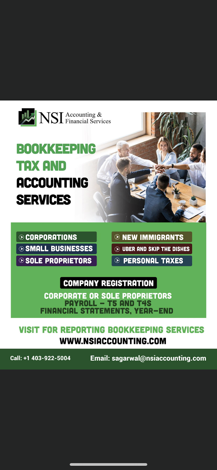 NSI Accounting & Financial Services | 273 Hillcrest Rd SW, Airdrie, AB T4B 0K1, Canada | Phone: (403) 922-5004