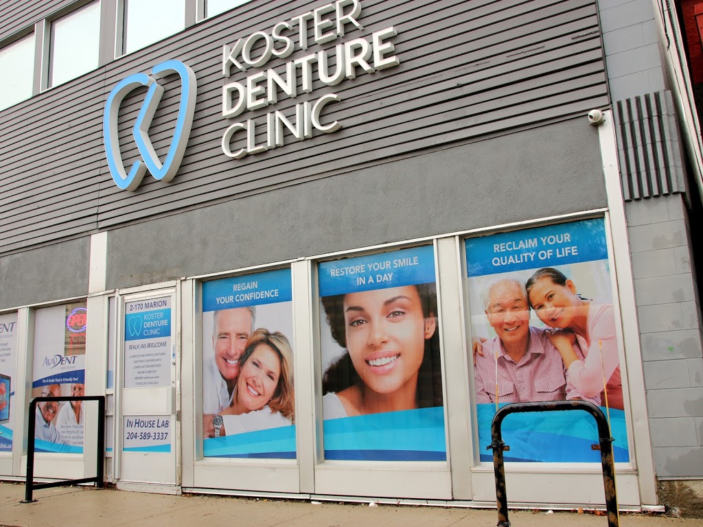 Koster Denture Clinic | 170 Marion St #2, Winnipeg, MB R2H 0T4, Canada | Phone: (204) 589-3337