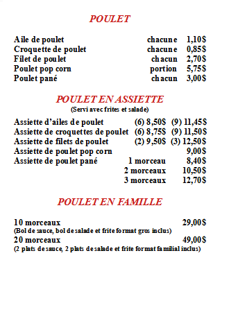 Restaurant Au Petit Regal | 8 Rue Principale O, Saint-Clément, QC G0L 2N0, Canada | Phone: (418) 963-2130