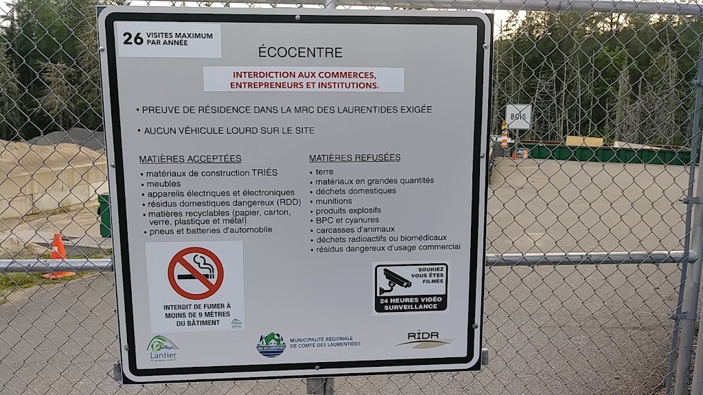 Écocentre de Lantier / Lantier Ecocentre | 127 Crois. des Trois-Lacs, Lantier, QC J0T 1V0, Canada | Phone: (819) 326-2674