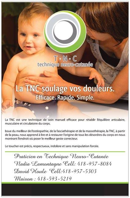 Masso-Kinésithérapie et Technique Neuro-Cutanée | 500A 15ème rue, Saint-Zacharie, QC G0M 2C0, Canada | Phone: (418) 593-5219