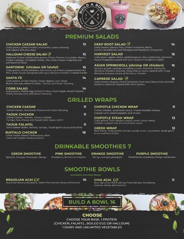 Build A Bowl ( North ) | 595 Fanshawe Park Rd W, London, ON N6G 5B3, Canada | Phone: (833) 519-2695