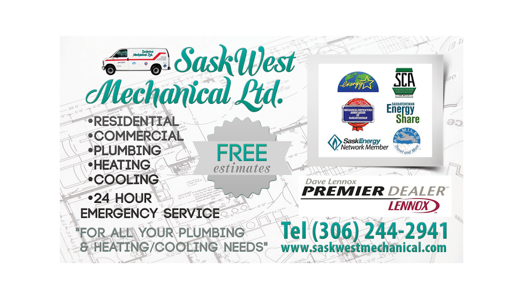 SaskWest Mechanical Ltd | 3715 Thatcher Ave, Saskatoon, SK S7R 1B8, Canada | Phone: (306) 244-2941