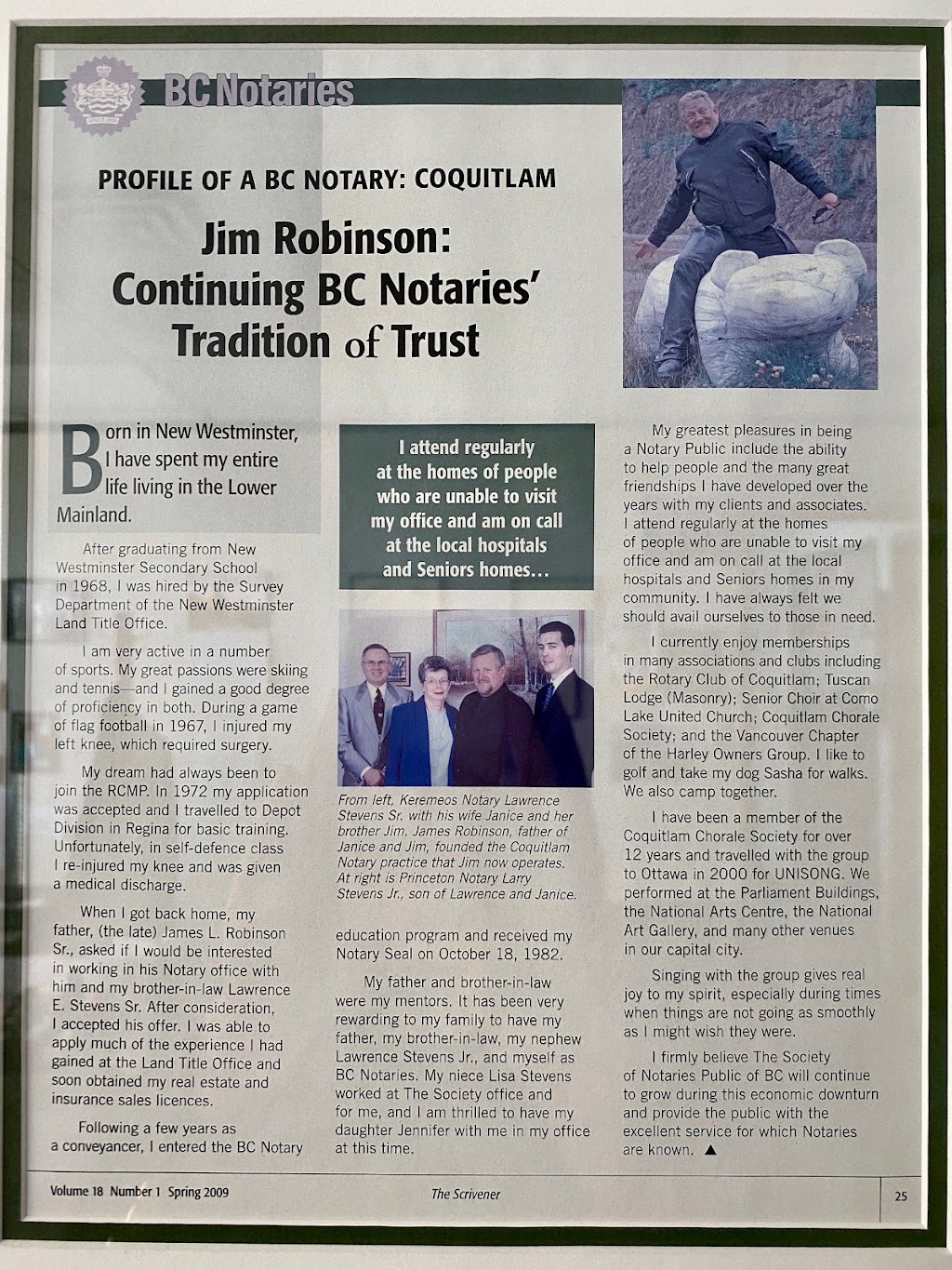James L. Robinson, Notary Public since 1982 | 1140 Austin Ave Suite 240, Coquitlam, BC V3K 3P5, Canada | Phone: (604) 931-1202