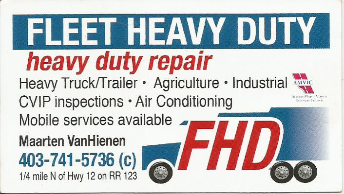 Fleet Heavy Duty | 36429 Range Rd 123, Castor, AB T0C 0X0, Canada | Phone: (403) 741-5736
