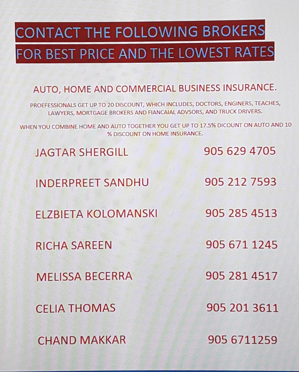 Jagtar Shergill, Registered Insurance Broker-Auto Home, Commerci | 2560 Matheson Blvd E #400, Mississauga, ON L4W 4Y9, Canada | Phone: (905) 629-4705