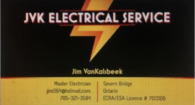 JVK ELECTRICAL SERVICE | 1060 4 Seasons Rd, Severn Bridge, ON P0E 1N0, Canada | Phone: (705) 321-3584
