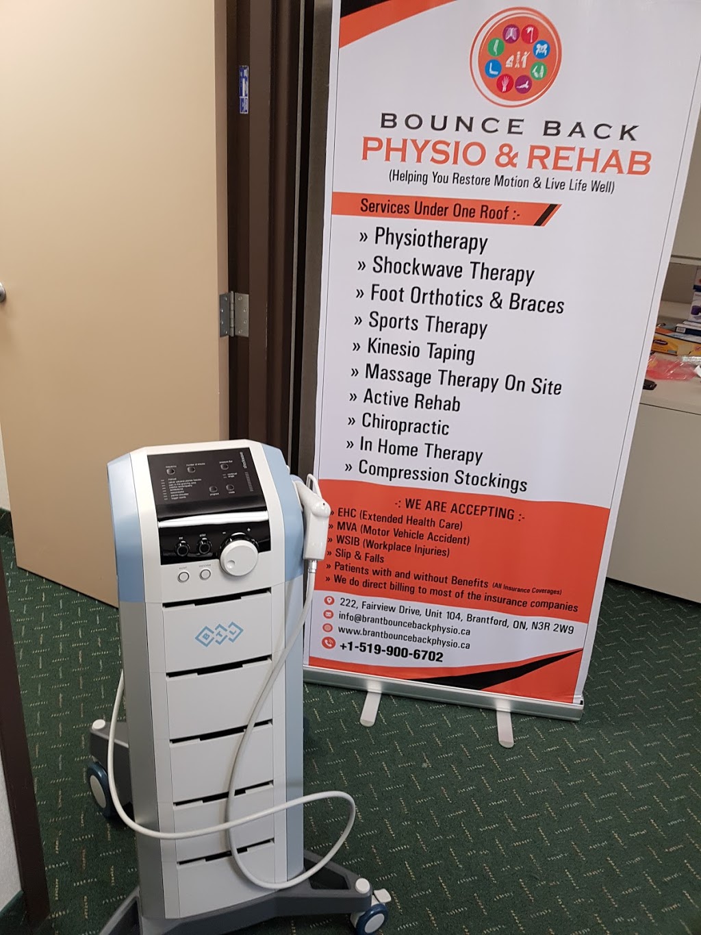 Bounce Back Physio and Rehab | 222 Fairview Dr #104, Brantford, ON N3R 2W9, Canada | Phone: (519) 900-6702