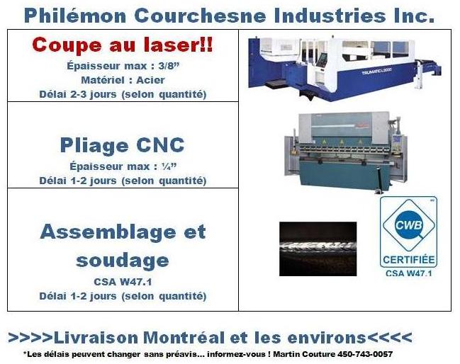 Philémon Courchesne Industries inc. | 3205 Rue Iberville, Sorel-Tracy, QC J3R 5K1, Canada | Phone: (450) 743-0057