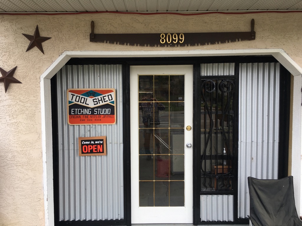 The Tool Shed Etching Studio | 8099 Queen St, Crofton, BC V9L 5W7, Canada | Phone: (250) 324-3318