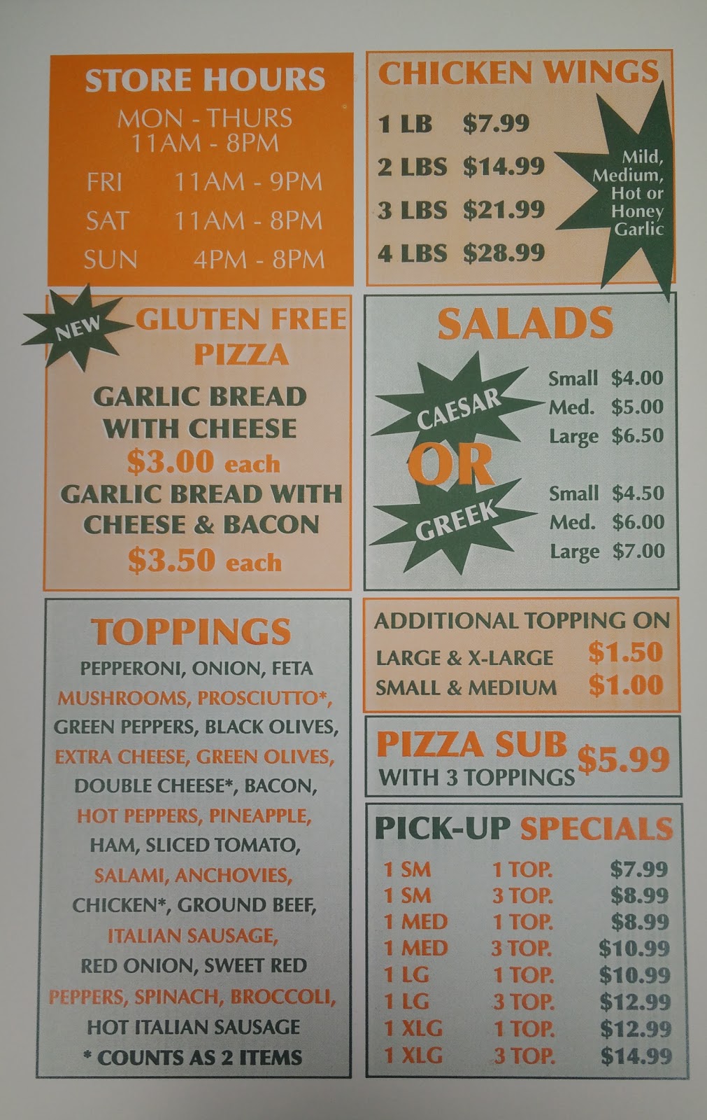 Palm Pizza | 112 Oriole Pkwy W, Elmira, ON N3B 1C5, Canada | Phone: (519) 669-5200