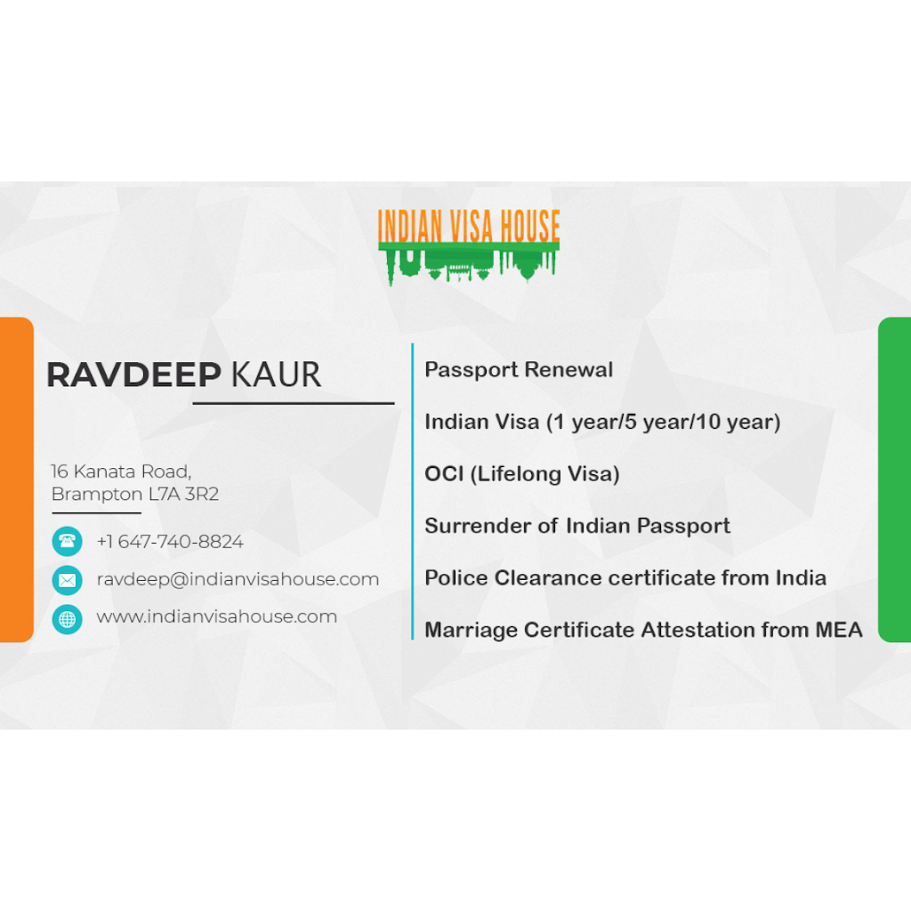 INDIAN VISA HOUSE Inc. | 16 Kanata Rd, Brampton, ON L7A 3R2, Canada | Phone: (647) 740-8824