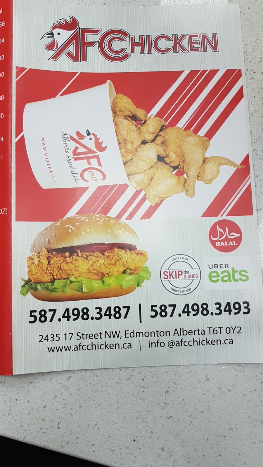 AFC Chicken | 2435 17 St NW, Edmonton, AB T6T 0Y2, Canada | Phone: (587) 498-3493