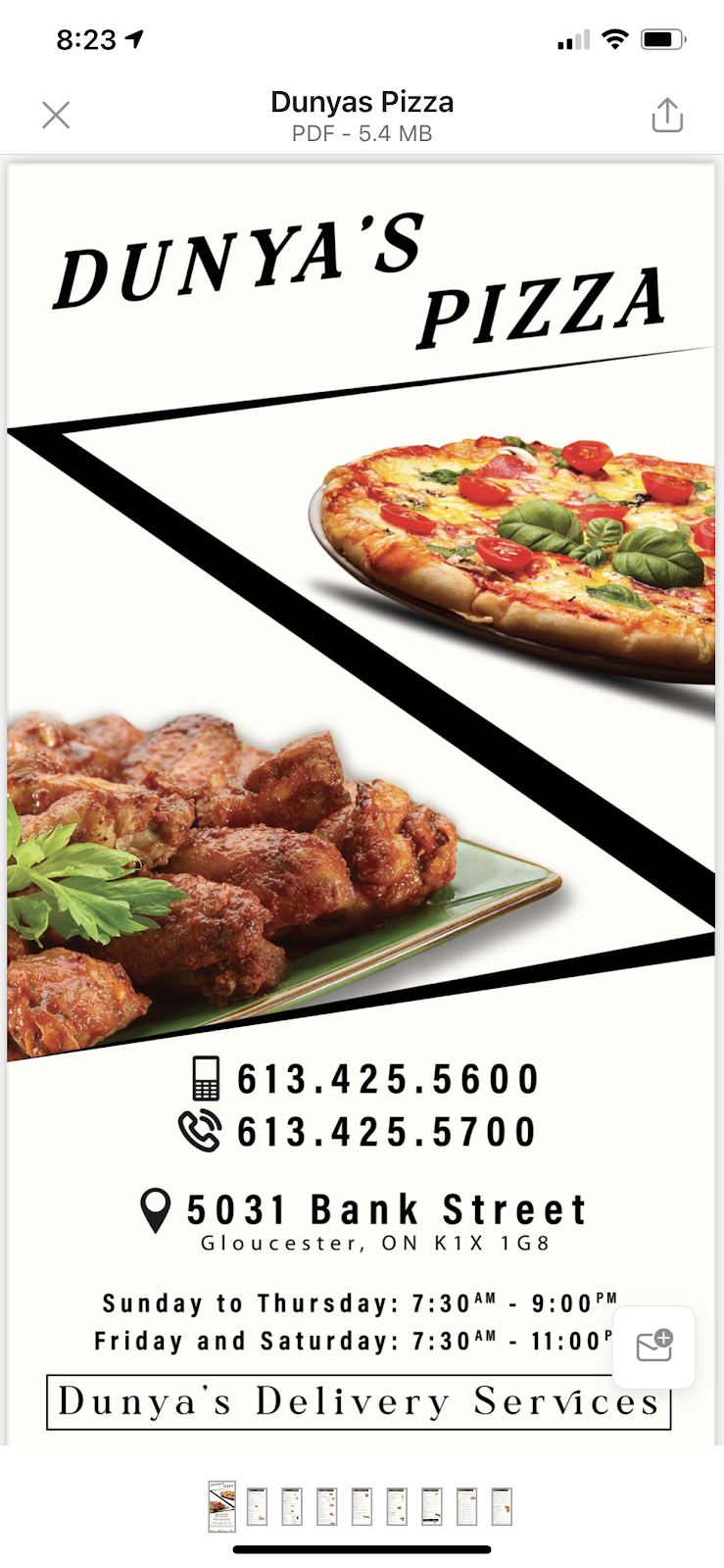 Dunya pizza | 5031 Bank St, Gloucester, ON K1X 1G8, Canada | Phone: (613) 425-5600