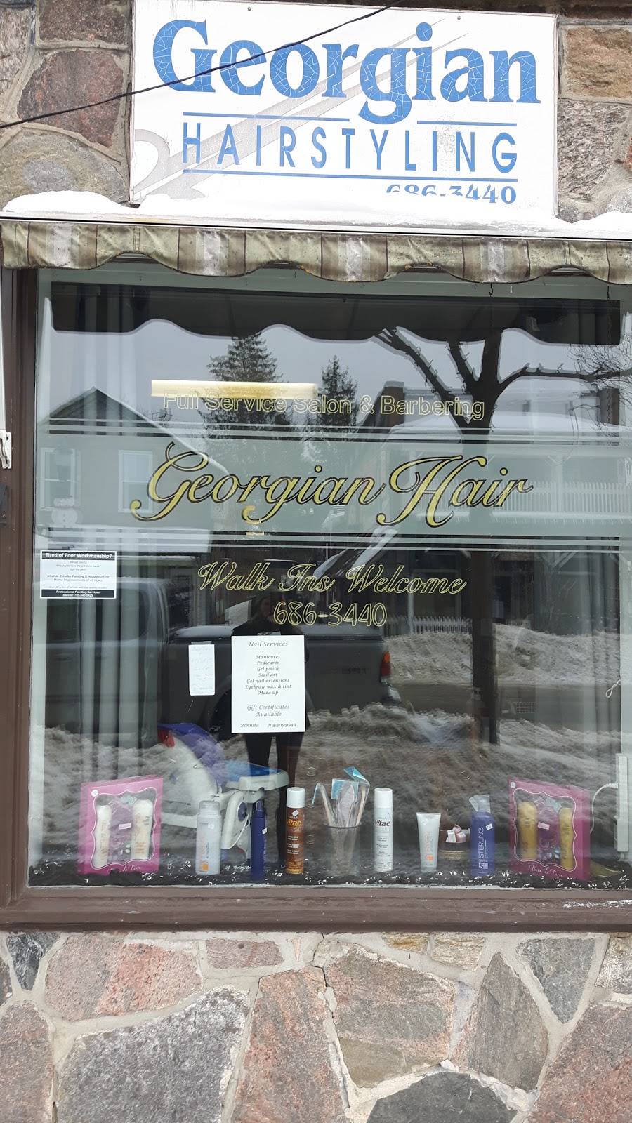 Georgian Hairstyling | 21 Coldwater Rd, Coldwater, ON L0K 1E0, Canada | Phone: (705) 686-3440