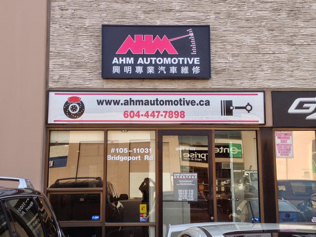AHM Automotive | 105-11031 Bridgeport Rd, Richmond, BC V6X 3A2, Canada | Phone: (604) 447-7898