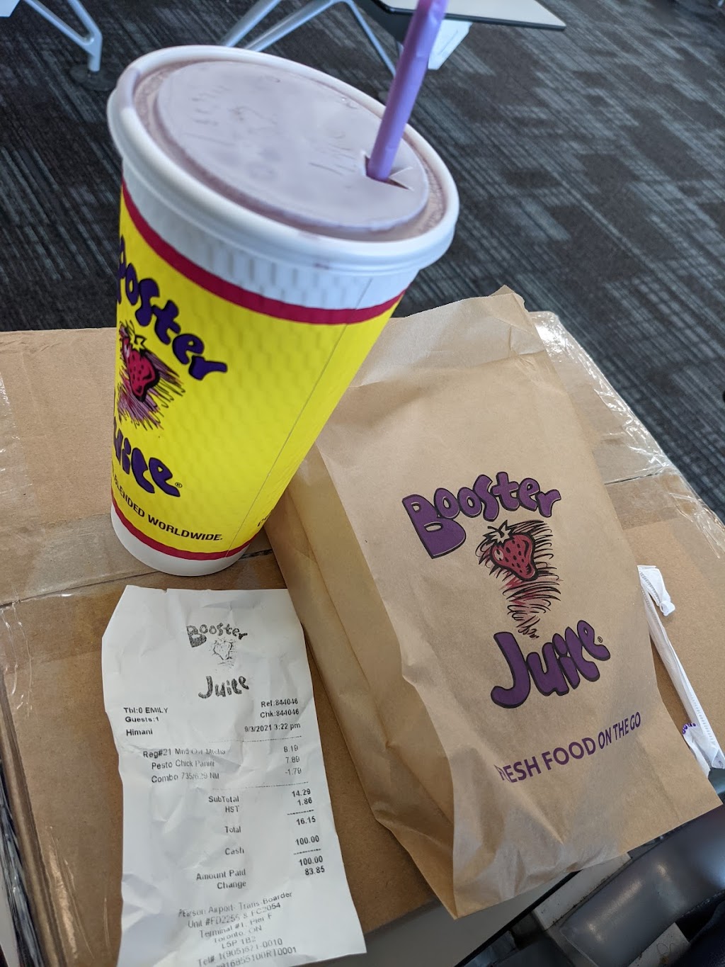 Booster Juice | J276 Node C Departures, Toronto, ON L5P 1B2, Canada | Phone: (905) 612-7313
