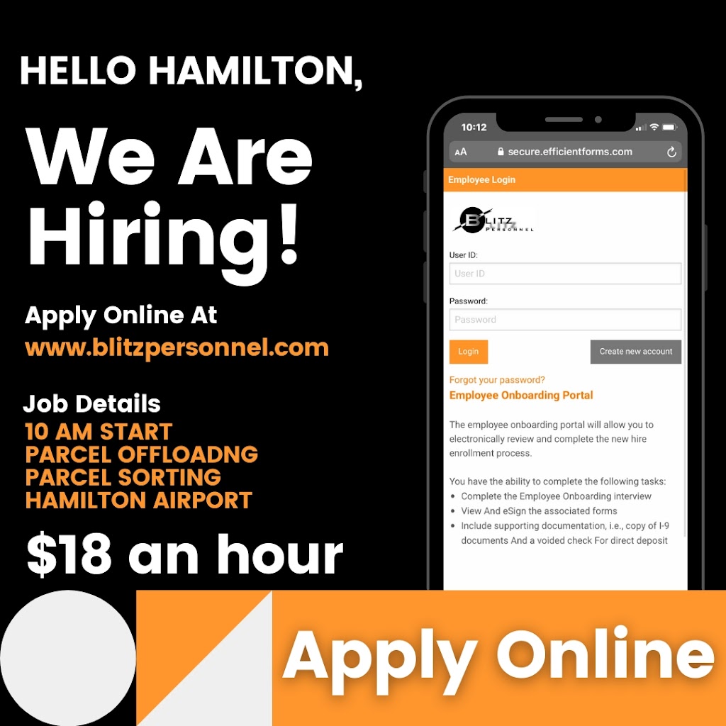 Blitz Personnel | 80 King St E Unit 204, Stoney Creek, ON L8G 1K2, Canada | Phone: (905) 525-2220