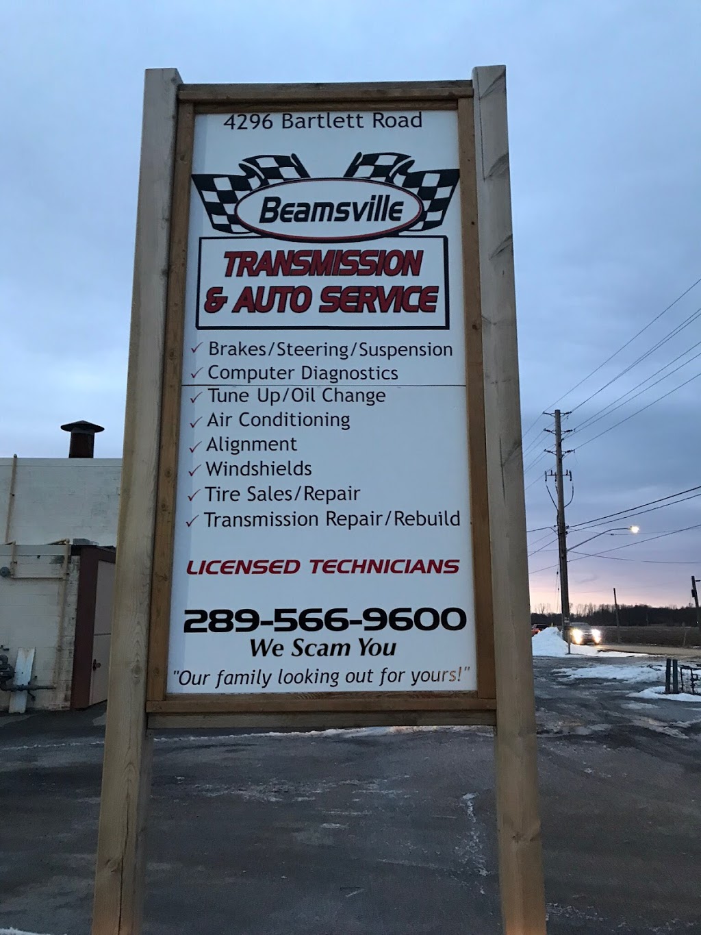 Beamsville Transmission & Auto Service Inc. | 4296 Bartlett Rd, Beamsville, ON L0R 1B1, Canada | Phone: (289) 566-9600