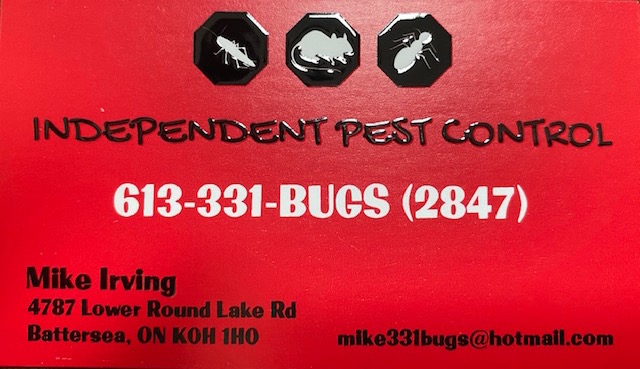 Independent Pest Control | 4787 Lower Round Lake Rd, Battersea, ON K0H 1H0, Canada | Phone: (613) 331-2847