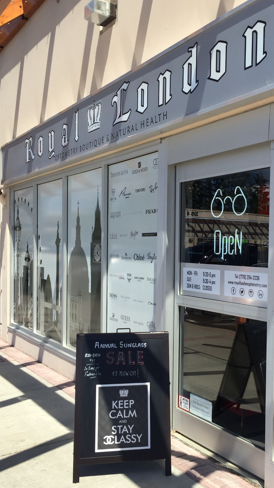 ROYAL LONDON OPTOMETRY BOUTIQUE | 3248 King George Blvd #2, Surrey, BC V4P 1A5, Canada | Phone: (778) 294-2236