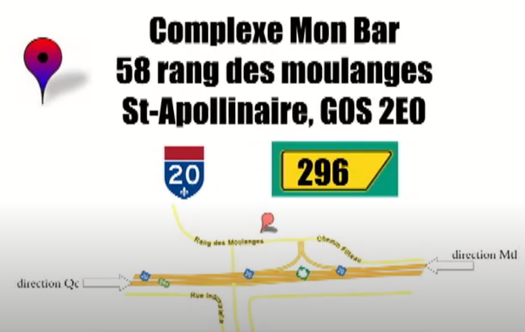 Mon Bar | 58 Rang des Moulanges, Saint-Apollinaire, QC G0S 2E0, Canada | Phone: (418) 881-4011