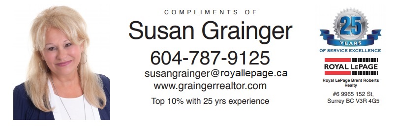 Susan Grainger | 9965 152 St #6, Surrey, BC V3R 4G5, Canada | Phone: (604) 787-9125