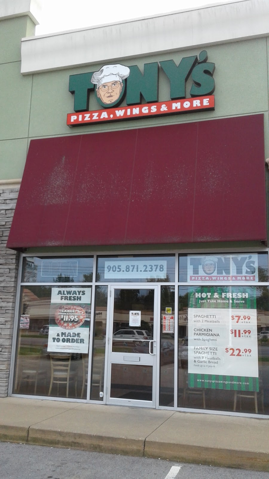 Tonys Pizza Wings and More | 1267 Garrison Rd #2, Fort Erie, ON L2A 1P2, Canada | Phone: (905) 871-2378