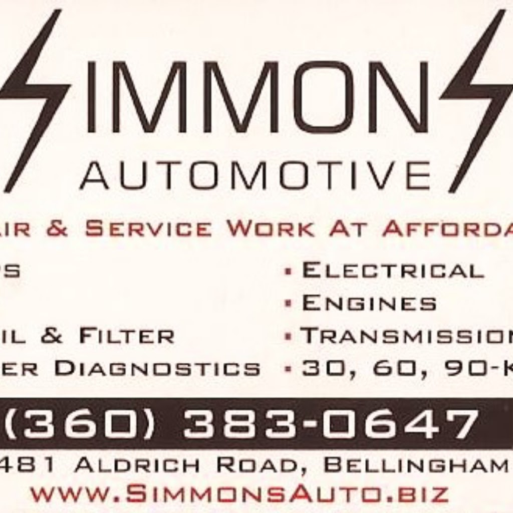 Simmons Auto | 6481 Aldrich Rd, Bellingham, WA 98226, USA | Phone: (360) 383-0647