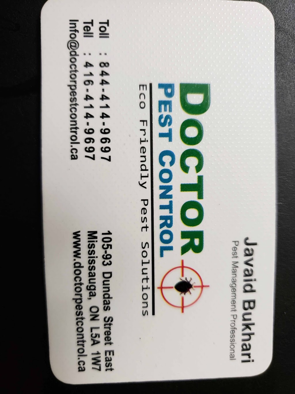 Doctor Pest Control | 4950 Albina Way #08, Mississauga, ON L4Z 4J4, Canada | Phone: (416) 414-9697